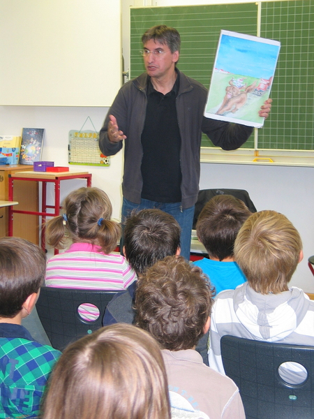 Josef Koller beim erzählen Josef Koller beim erzählen