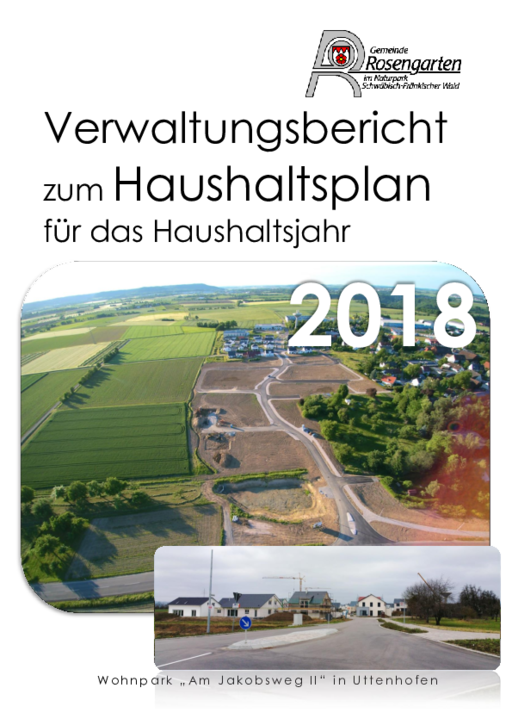 Deckblatt Verwaltungsbericht zum Haushaltsplan für das Haushaltsjahr 2018